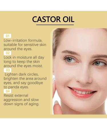  MagiSel Eye serum eye roller castor oil eye cream for dark circles and puffiness eye care anti-aging castor oil serum with 360 massage ball reduces - Buy Online on GoSupps.com