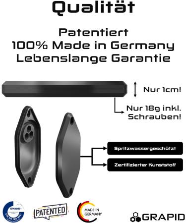 Grapid Bicycle Bracket for Samsung SmartTag 2 | Universal Holder & Theft Protection Tracker | Splash-Proof Accessories Case with Safety Screws - Buy Online on GoSupps.com