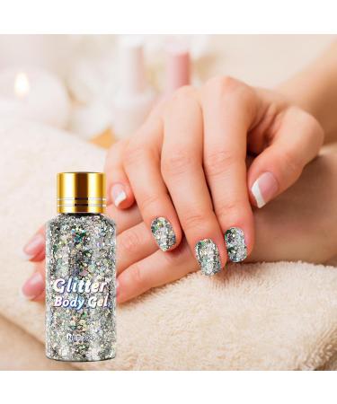  Stronrive Body Glitter Gel 6 Colors Shimmering Face and Body Gel Chunky Holographic Glitter Gel Long-Lasting and Easy-to-Remove Shiny Makeup - Buy Online on GoSupps.com