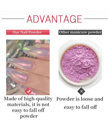 Chameleon Chrome Nail Powder Set - Aurora Mirror Effect Pigment for DIY Nail Art - Buy Online on GoSupps.com