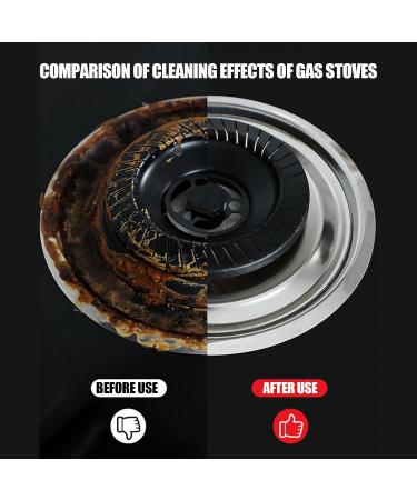 Stove Top Scraper Tool - 2-in-1 Cooktop Cleaning Double Head Scraper with Brush | Non-Slip Household Scraper for Putty and Grease Grime Cleaning for Sinks Faucets Stoves Elbow - Buy Online on GoSupps.com