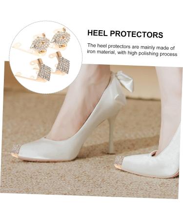 DOITOOL Shoe Repair Kit - 2 Pairs High Heel Toe Protection & Pointy Heels Cover Up - Golden Iron Pointed Toe Heels - Buy Online on GoSupps.com
