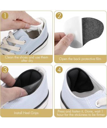 Sibba Heel Pillows - Anti-Slip Shoe Inserts & Blister Protectors (2 Pairs Black) - Perfect for Oversized Shoes - Buy Online on GoSupps.com