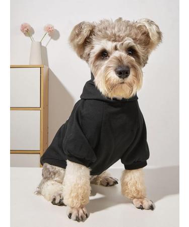 DroolingDog Small Dog Hoodie Security Dog Hoodies Puppy Sweatshirt Pet Dog Hoodies for Medium Dogs X-Large (13.2-16.2lb) Black - Buy Online on GoSupps.com