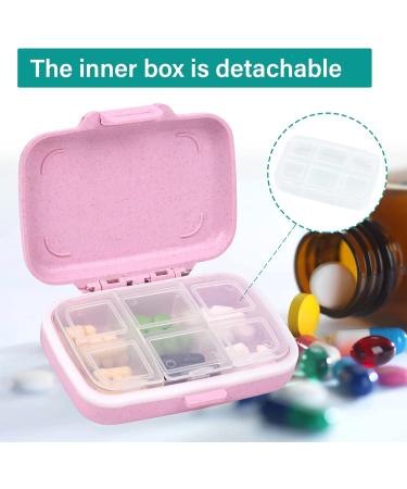 Buy 6 Grids Daily Pill Case - Travel Pill Box & Waterproof Organizer in Pink | Small & Portable Vitamin Storage - Buy Online on GoSupps.com