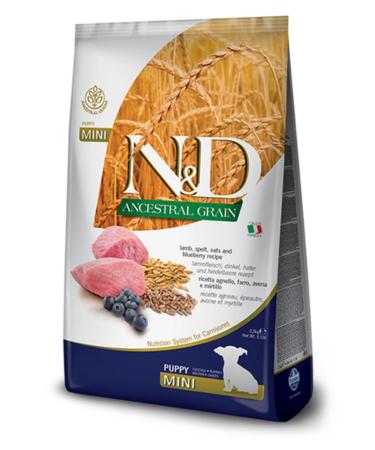 N&D ANCESTRAL Grain Dog Lamb, Spelt, Oats and Blueberry Puppy Mini 800G