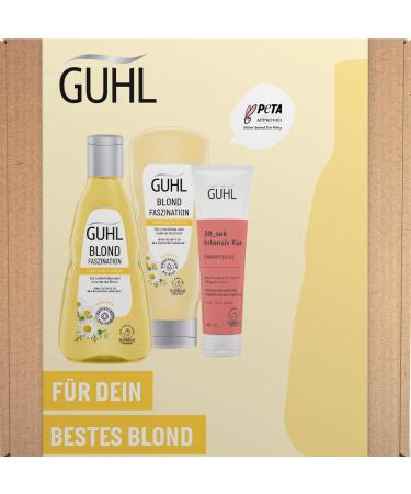 Guhl Blond Advantage Set - Shampoo Conditioner & Treatment for Blonde Bleached Fine Hair - 550 ml - International Shipping Available - Buy Online on GoSupps.com