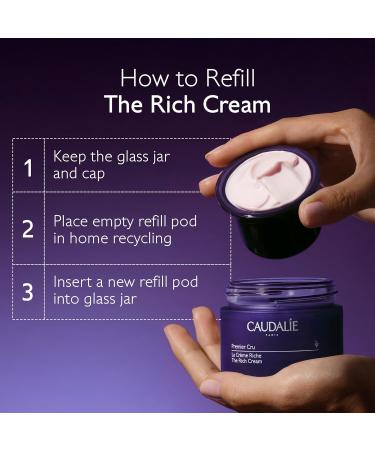 Caudalie Premier Cru The Rich Cream Skin Barrier Repairing Rich Moisturizer with Ceramides Refillable - 50 mL Refillable Jar - 50 mL - Buy Online on GoSupps.com