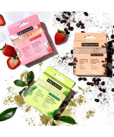 Freeman Soap Sponge Bundle - Coffee, Green Tea, and Strawberry Shower Sponges - 3 Count | Hydrating, Cleansing, Exfoliating, Self-Tanner Removal - Buy Online on GoSupps.com