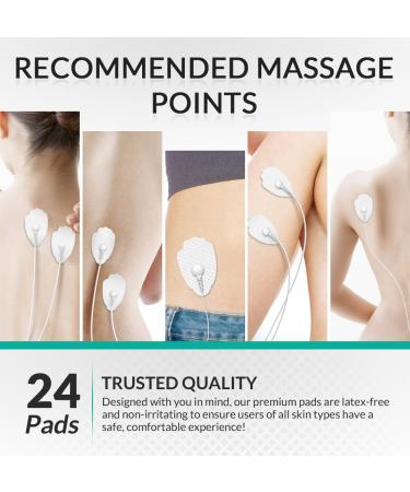 Buy TENS Unit Electrode Pads - Reusable Premium Large Snap Electrodes (24 Pack) - Durable 20-30 Uses - Buy Online on GoSupps.com