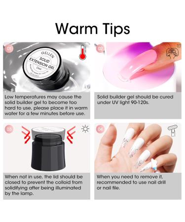 Gellen Solid Builder Gel for Nails - 3D Sculpting & UV Nail Extension Gel for Art - Clear Multifunctional Nail Gel for Beautiful Designs - Buy Online on GoSupps.com