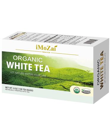 Imozai Organic White Tea Bags - 100 Count, Individually Wrapped - Buy Online on GoSupps.com