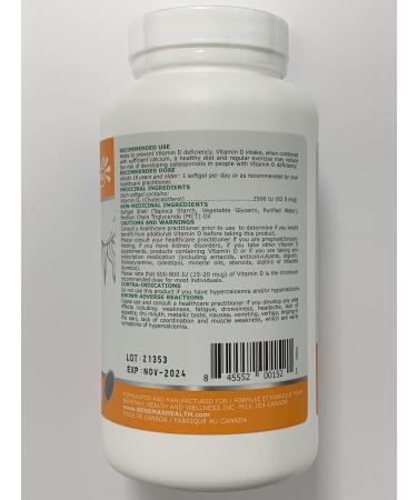 Benemax Vitamin D3 2500 IU For Healthy Bones Teeth and Helps Prevent Vitamin D Deficiency Plant Based & Vegan 360 Day Supply - Buy Online on GoSupps.com