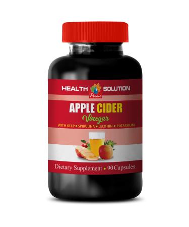 Brain Supplement Booster - Apple Cider Vinegar Advanced Complex with kelp spirulina Lecithin - Natural Apple Cider Vinegar Capsules 1 Bottle (90 Capsules)
