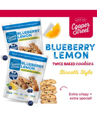 Cooper Street Lemon Blueberry Biscotti Style Cookies - 20oz (Pack of 2) | All Natural, Twice Baked, Peanut & Dairy Free - Buy Online on GoSupps.com