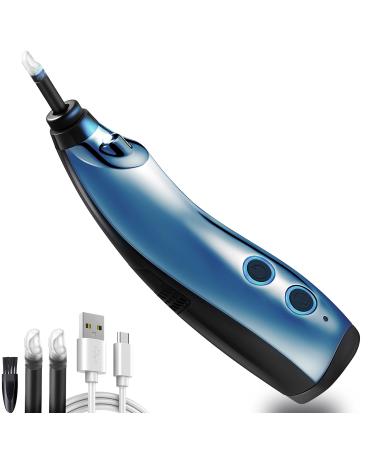 Ear Wax Vacuum  Suitable for Dry Earwax Removal Vacuum Ear Cleaner Rotatable  Ear Wax Removal Tool with Suction  Ear Vacuum Wax Remover with Light  Electric Ear Cleaning Massage Kit for Adults Kids Denim Blue