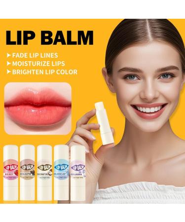 Lot de 5 baumes l vres - Pour une beaut brillante - Soin de la peau et protection de jour comme de nuit - Pour les voyages et l'hiver - Buy Online on GoSupps.com