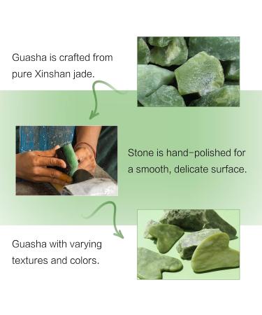 Huefull Gua Sha Facial Tool for Face & Body | Self Care & Tension Relief | Perfect Skin Care Gift for Men & Women | Xiuyan Green | Christmas Gifts - Buy Online on GoSupps.com