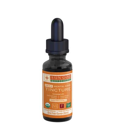Sun God Medicinals Organic Mental Ease Liquid Extract - Heka Blend - 1 fl oz