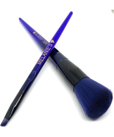 Melanie's10 pieces makeup brush set with Velvet bag. Dark Blue. - Buy Online on GoSupps.com