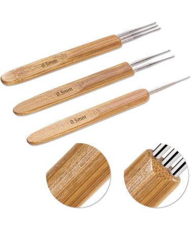 Dreadlocks Tool Set - 5 Pcs Crochet Hooks & Interlocking Needles for Hair Weaving, Braid Craft - Buy Online on GoSupps.com