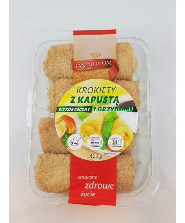 3 packs of 400g each Handmade Polish Croquettes with Sauerkraut and Mushrooms / Krokiety z Kapusta i Grzybami