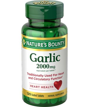 Nature's Bounty Garlic 2000mg  Tablets 120 ea 120 Count (Pack of 1)
