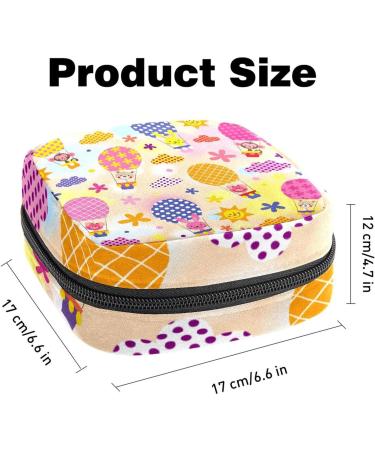 Buy Cute Animal Hot Air Balloon Storage Bags | Women's Menstruation Pockets & Portable Cup - Perfect for Teens & Girls - Buy Online on GoSupps.com