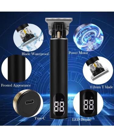 Men's Electric Hair Clippers - Cordless Waterproof Beard Trimmer with LED Display and 3 Guide Combs - Fast Charging, Dual Power Modes - Black - Buy Online on GoSupps.com