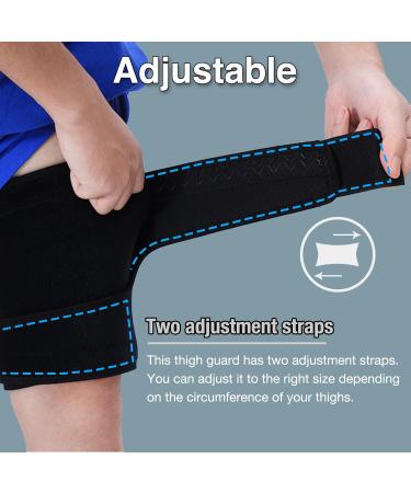 Goosom Thigh Protection Bandage - Adjustable Compression Support with Velcro Fastener | Prevent Muscle Strains T45c - Buy Online on GoSupps.com
