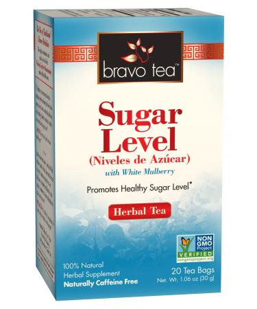 Bravo Tea Sugar Level Caffeine Free, 20 Tea Bags