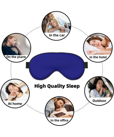 Navy Sleep Mask - Adjustable Double-Sided Eye Mask | Soft Sleeping Eye Covers for Ultimate Comfort & Eye Edema Reduction - Perfect for International Shipping - Buy Online on GoSupps.com