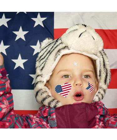 Whaline Independence Day Temporary Tattoos - 4th of July USA Theme Waterproof Flag & Freedom Tattoo Sticker Set - Patriotic Memorial Day Body Art Decor - 8 Sheets - Buy Online on GoSupps.com