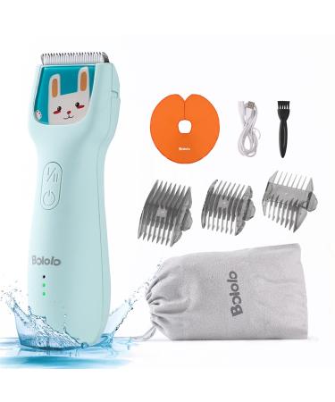 BOLOLO Baby Hair Clippers Quiet - Quiet Hair Clippers for Kids Autism Hair Clippers for Kids  Hair Cutting kit for Kids|IPX7 Waterproof|Triple Faster Charge | Ceramic Blade Kit for Kids Infants