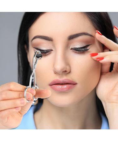 Refill Pad Eyelash Curler Makeup Tool Eyelash Curler No Pinching Mini Eyelash Curler for All Eye Shapes Women Girls Silver - Buy Online on GoSupps.com