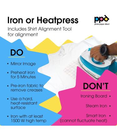 PPD Inkjet Premium Iron-On White and Light Colored T Shirt Transfers Paper LTR 8.5x11 Pack of 20 Sheets (PPD001-20) - Buy Online on GoSupps.com