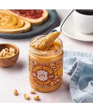 GOOD GOOD Beurre de cacahu te cr meux compatible avec le r gime c tog ne Faible teneur en glucides et sans sucres ajout s V g talien Sans conservateurs Sans OGM 340 g (lot de 1) - Buy Online on GoSupps.com