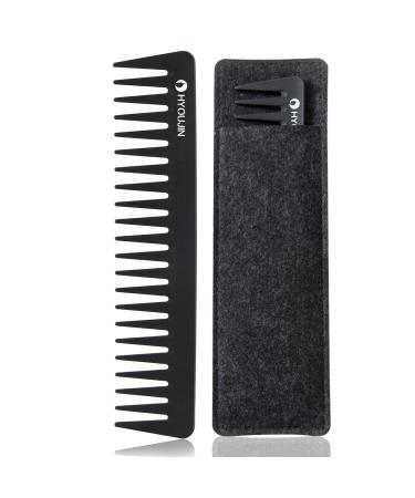 HYOUJIN 601 Black Carbon Wide Tooth Comb Detangling Comb Detangler Hair Comb for Long Wet hair Hair Straighten Curly Hair 230 Heat Resistan Cutting Set2