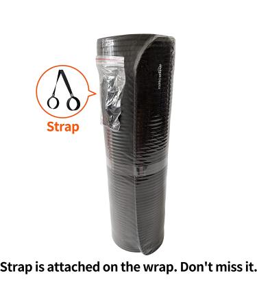 Amazon Basics 1/2-Inch Extra Thick Black Yoga Mat - Exercise Mat - Buy Online on GoSupps.com