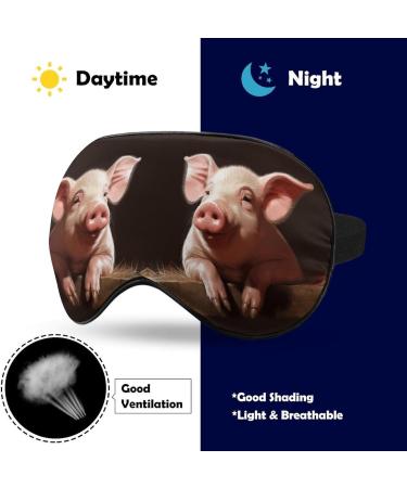 Shop Cute Pig Print Outdoor Light-Blocking Eye Mask | Multi-Functional Travel Eye Mask for Comfort - Buy Online on GoSupps.com