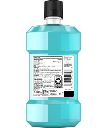 LISTERINE Cool Mint Antiseptic Mouthwash - Kills 99% of Germs, Fights Bad Breath & Gingivitis - ADA Accepted, Cool Mint Flavor - 500mL - Buy Online on GoSupps.com