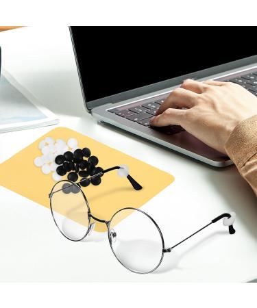Lurrose Jewelry 20 Pairs Silicone Eyeglass Ear Grips | Round Holders & Cleaning Cloth Comfortable Frame Grips for Eyeglasses | International Shipping Available - Buy Online on GoSupps.com
