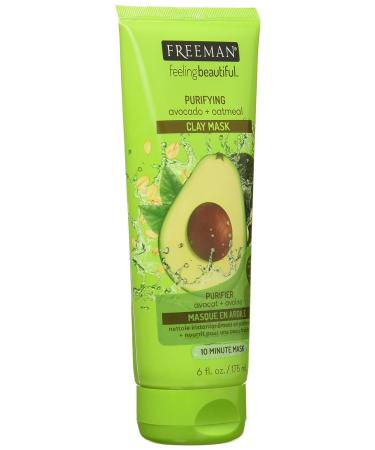 Freeman Avocado & Oatmeal Clay Face Mask 6 oz - Hydrating Facial Masque (Pack of 1) - Buy Online on GoSupps.com