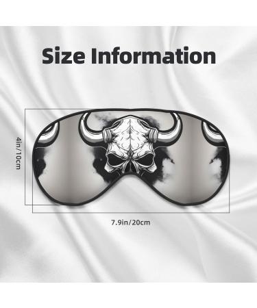 Buy SSIMOO Bull Skull Print Double-Sided Eye Mask | Soft Light Blocking for Better Sleep - Buy Online on GoSupps.com