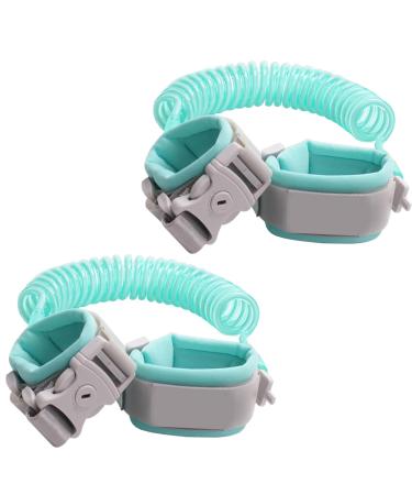 SMBOX Baby Reins Walking Harness 2PCS Anti Lost Safety Wrist Cuff with Lock + 1.5m Bungee Straps Link for Toddlers Kids Children