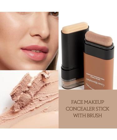 Moisturizing Light Foundation Stick with Brush Korean Flawless Eraser Foundation Stick Light and Comfortable Concealer Multi-purpose Foundation Stick with Light Makeup 04# Wheat - Buy Online on GoSupps.com