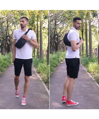 WATERFLY Fanny Pack for Men Women Water Resistant Large Hiking Waist Bag Pack Carrying All Phones for Running Walking Traveling Large Black - Buy Online on GoSupps.com