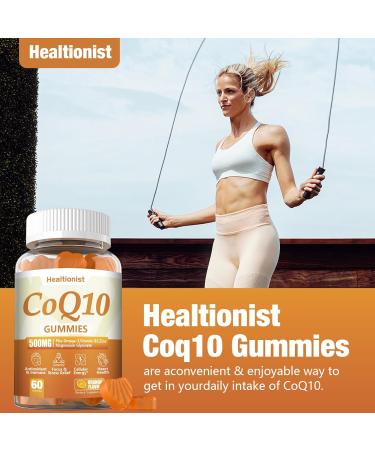 2 Pack 500MG Coq10 Gummies - 3X Better Absorption Plus Omega-3 Magnesium Vitamin B3 & Zinc - Coenzyme Q10 Supplements for Heart Health Cellular Energy & Antioxidant Vegan 120 Counts 60 Count (Pack of 2) - Buy Online on GoSupps.com
