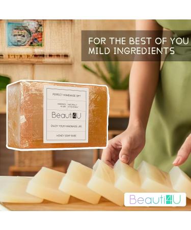BEAUTI4U 2LB Organic Honey Soap Base for Melt and Pour Soap Making Supplies - Buy Online on GoSupps.com