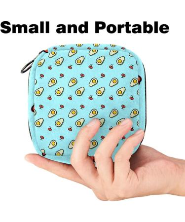 Avocados & Cherries Pattern Women s Bandage Storage Bag | Portable Period Bag for Teens & Women | Menstrual Cup Pocket - Buy Online on GoSupps.com